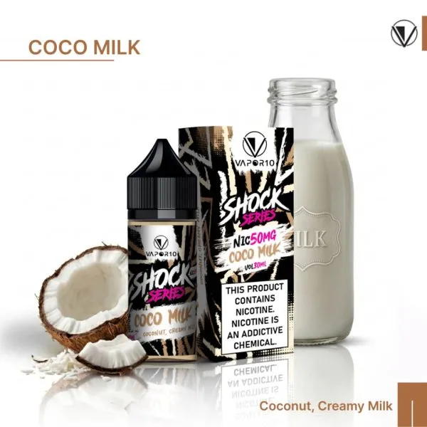 VAPOR 10 Nicotine Salt - SHOCK Series Coco Milk