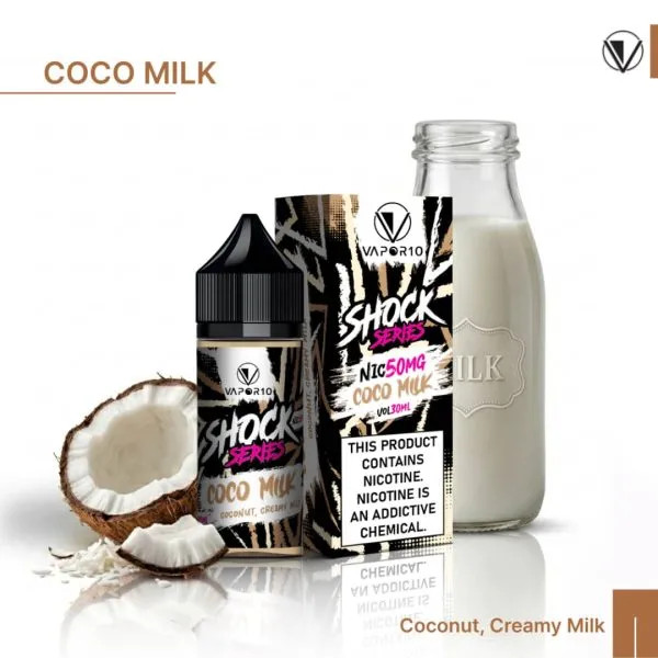 VAPOR 10 Nicotine Salt - SHOCK Series Coco Milk