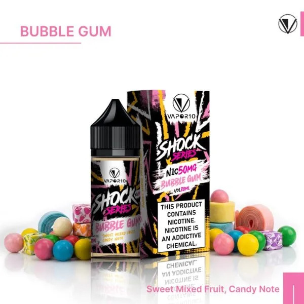 VAPOR 10 Nicotine Salt - SHOCK Series Bubble Gum