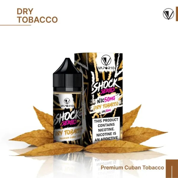 VAPOR 10 Nicotine Salt - SHOCK Series Dry Tobacco