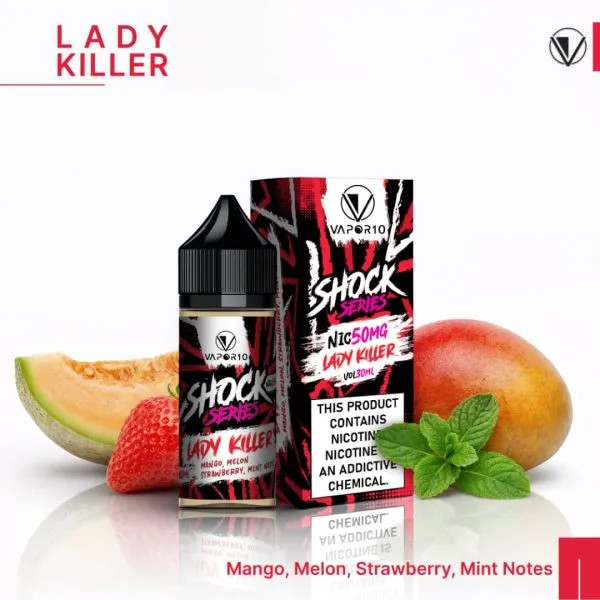 VAPOR 10 Nicotine Salt - SHOCK Series Lady Killer