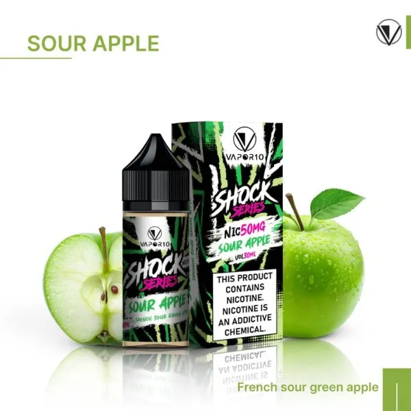 VAPOR 10 Nicotine Salt - SHOCK Series Sour Apple