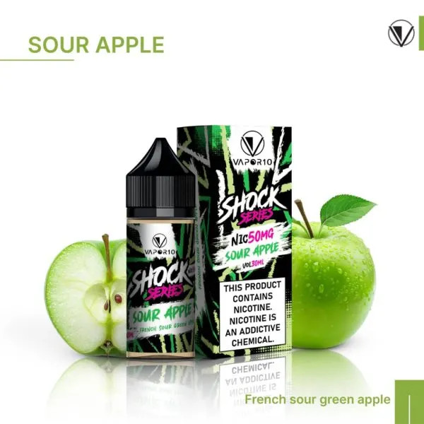 VAPOR 10 Nicotine Salt - SHOCK Series Sour Apple