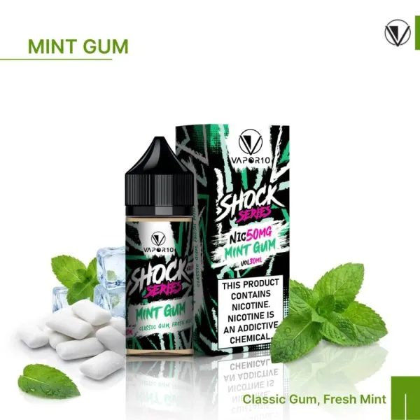 VAPOR 10 Nicotine Salt - SHOCK Series Mint Gum