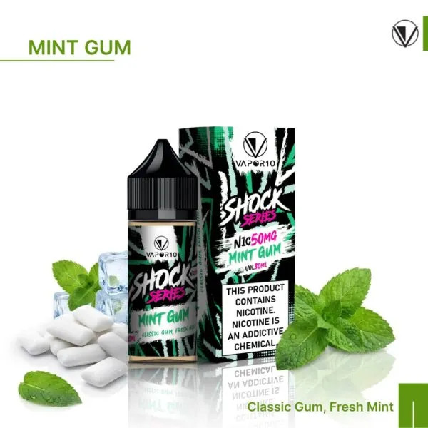 VAPOR 10 Nicotine Salt - SHOCK Series Mint Gum