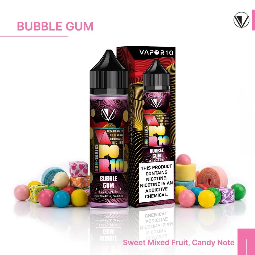 VAPOR 10 GUM SERIES BUBBLE GUM E-JUICE
