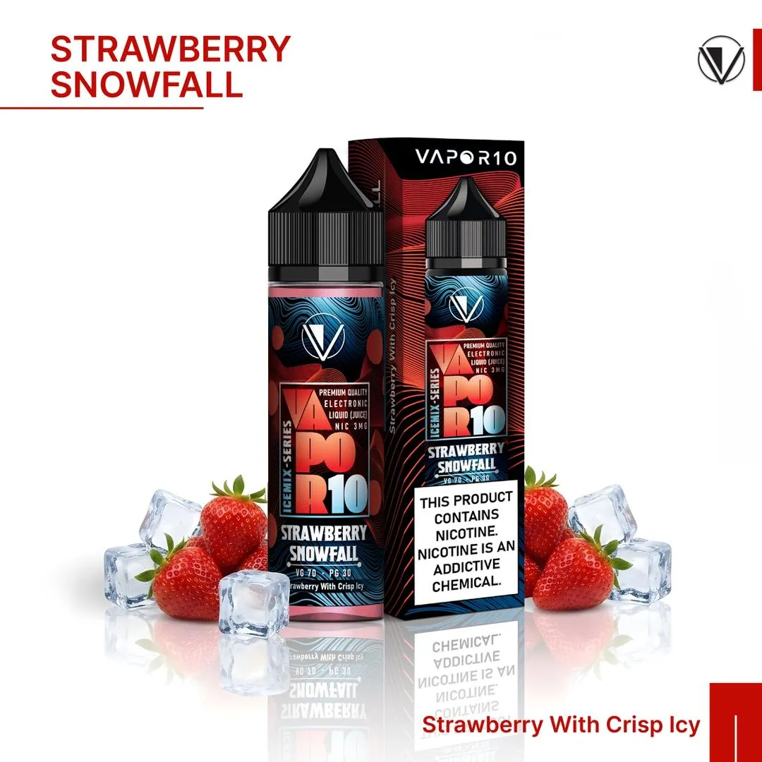 VAPOR 10 ICEMIX SERIES STRAWBERRY SNOWFALL E-JUICE