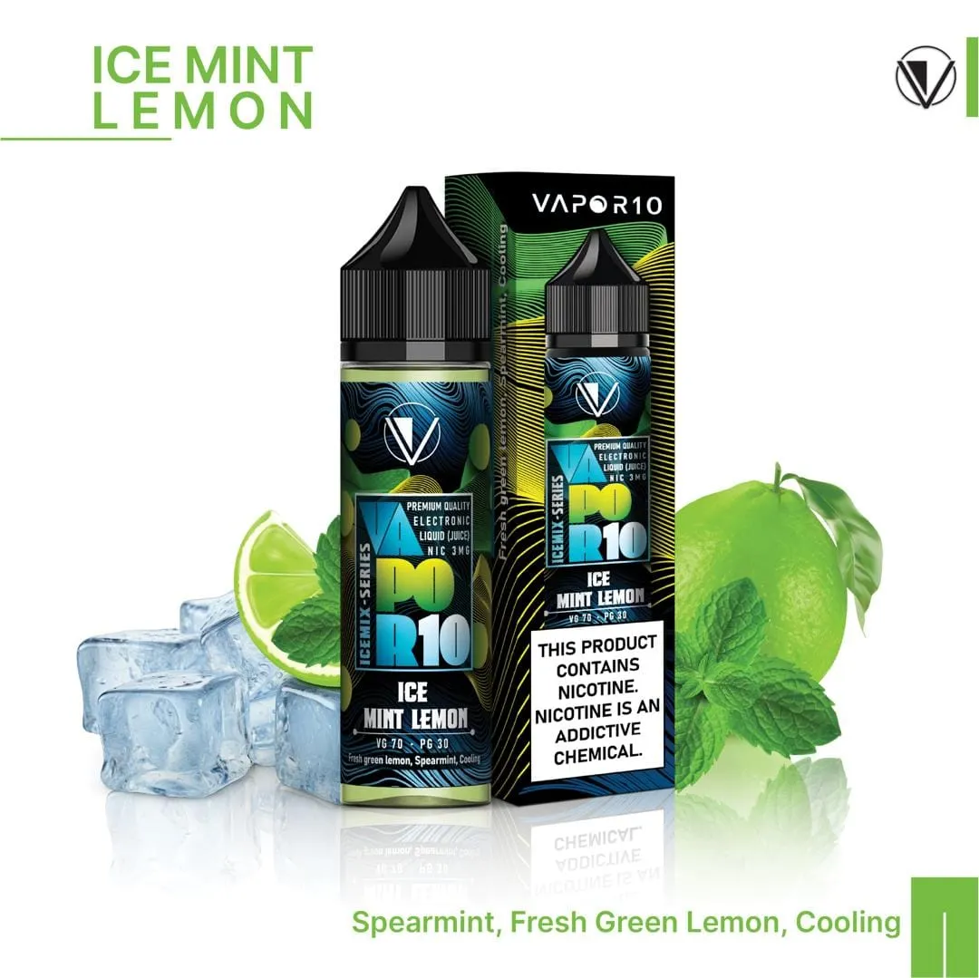 VAPOR 10 ICEMIX SERIES ICE MINT LEMON E-JUICE
