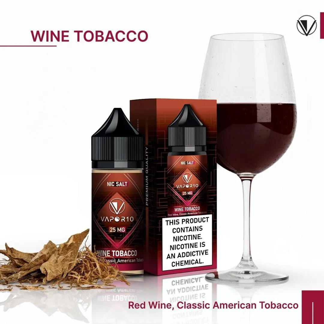 VAPOR 10 Nicotine Salt - Gorilla Series WINE TOBACCO