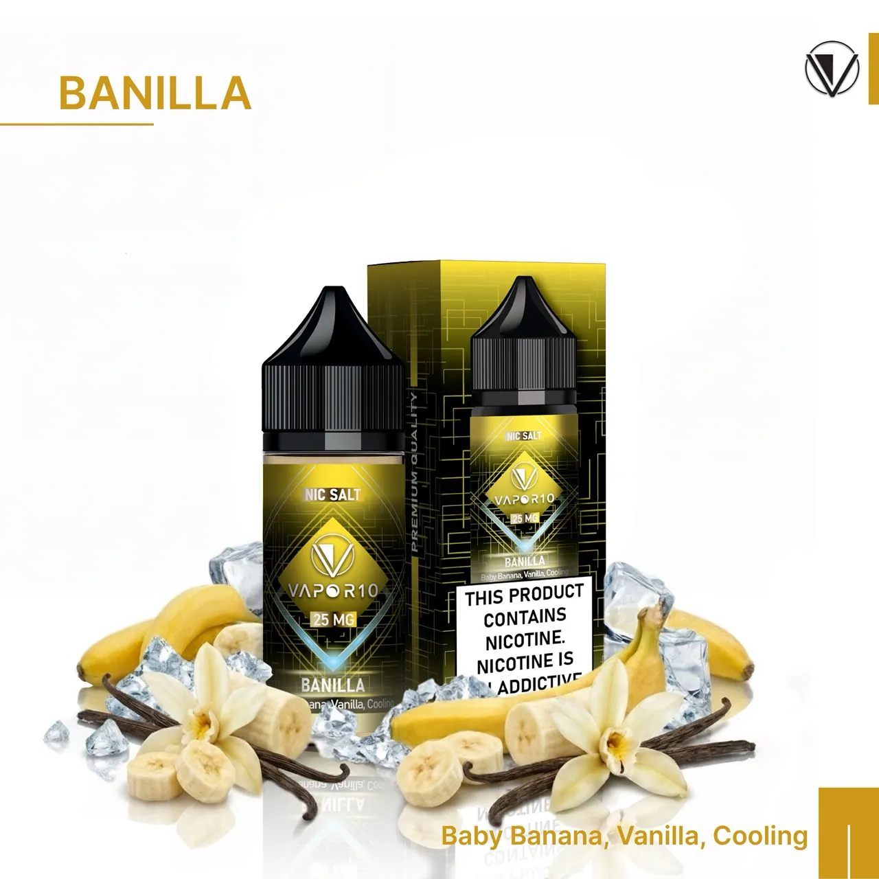 VAPOR 10 Nicotine Salt - Gorilla Series BANILLA