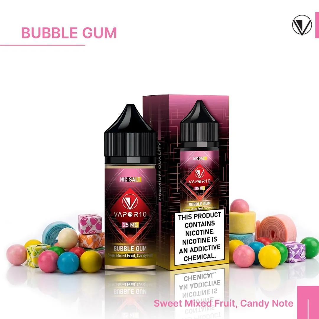 VAPOR 10 Nicotine Salt - Gorilla Series BUBBLE GUM