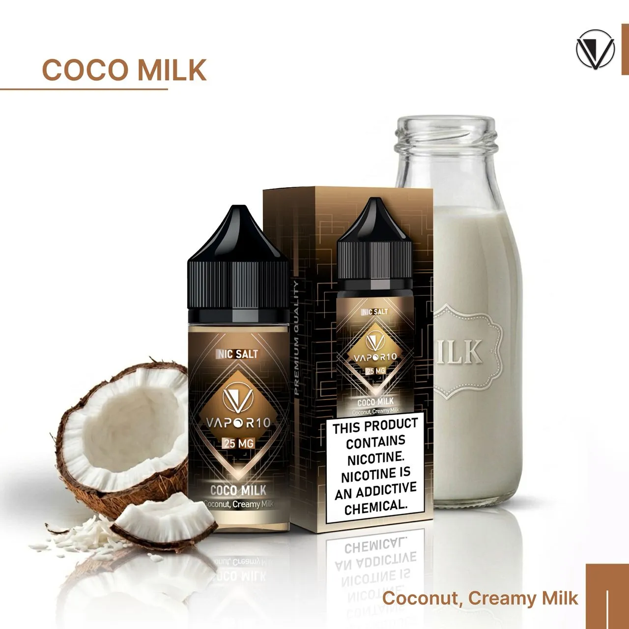 VAPOR 10 Nicotine Salt - Gorilla Series COCO MILK